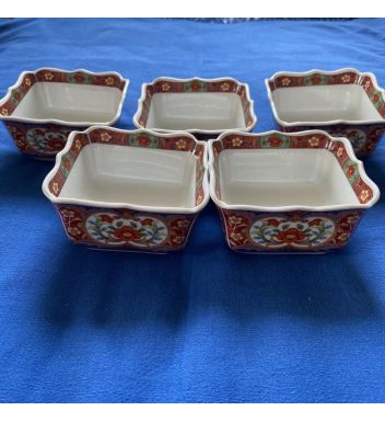 吾山窯 古伊万里 華やかな中鉢 豪華 綺麗 5客セット